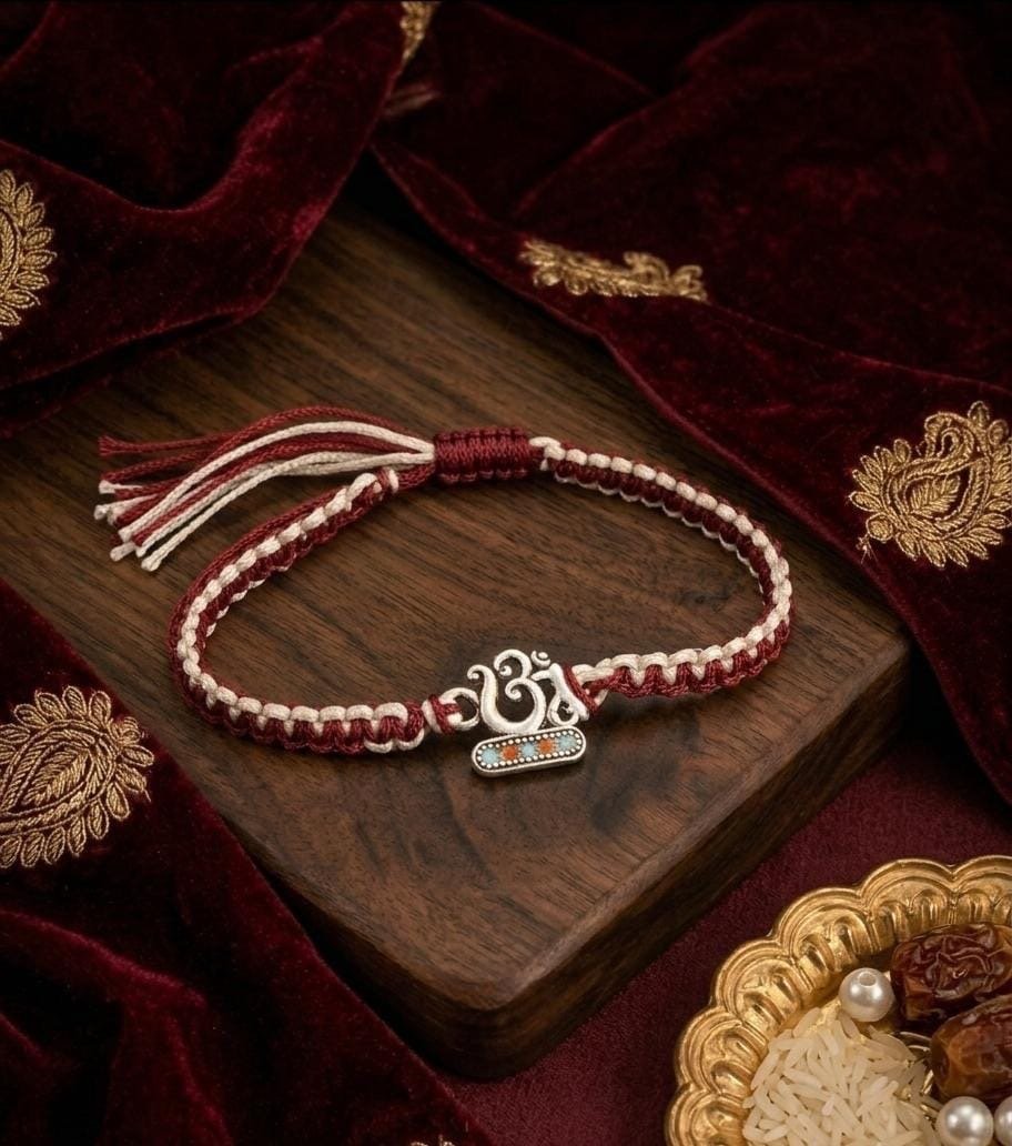 Mahadev Om Trishul Rakhi — 925 sterling silver rakhi