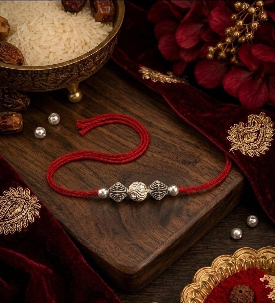 Ananta Silver Filigree Rakhi — 925 sterling silver rakhi