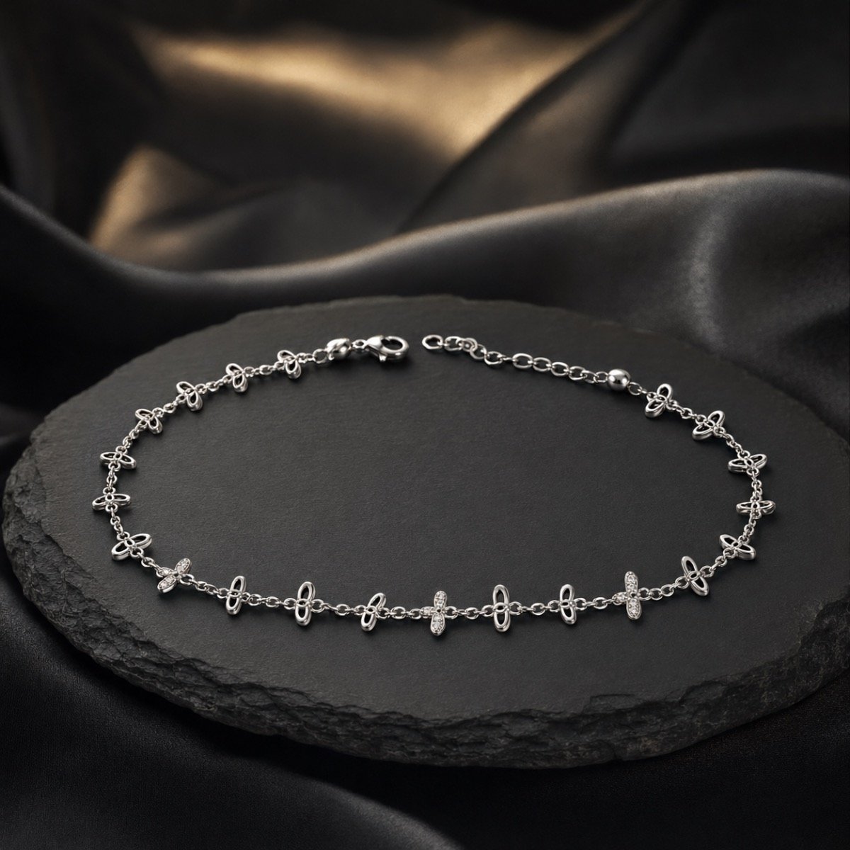 Fluttering Butterfly Link Bracelet — 925 sterling silver bracelets