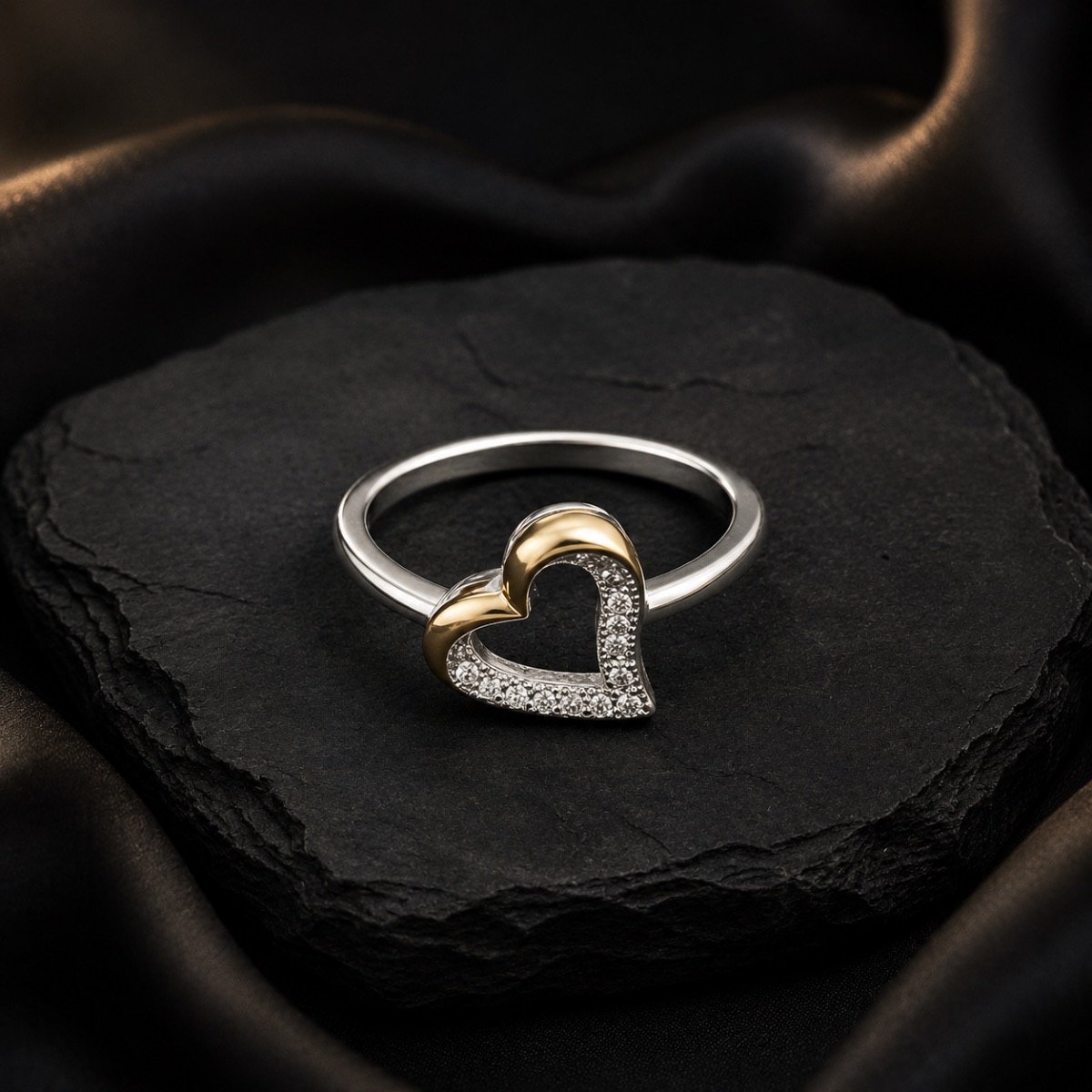 Eternal Embrace Heart Silver Ring — 925 sterling silver rings