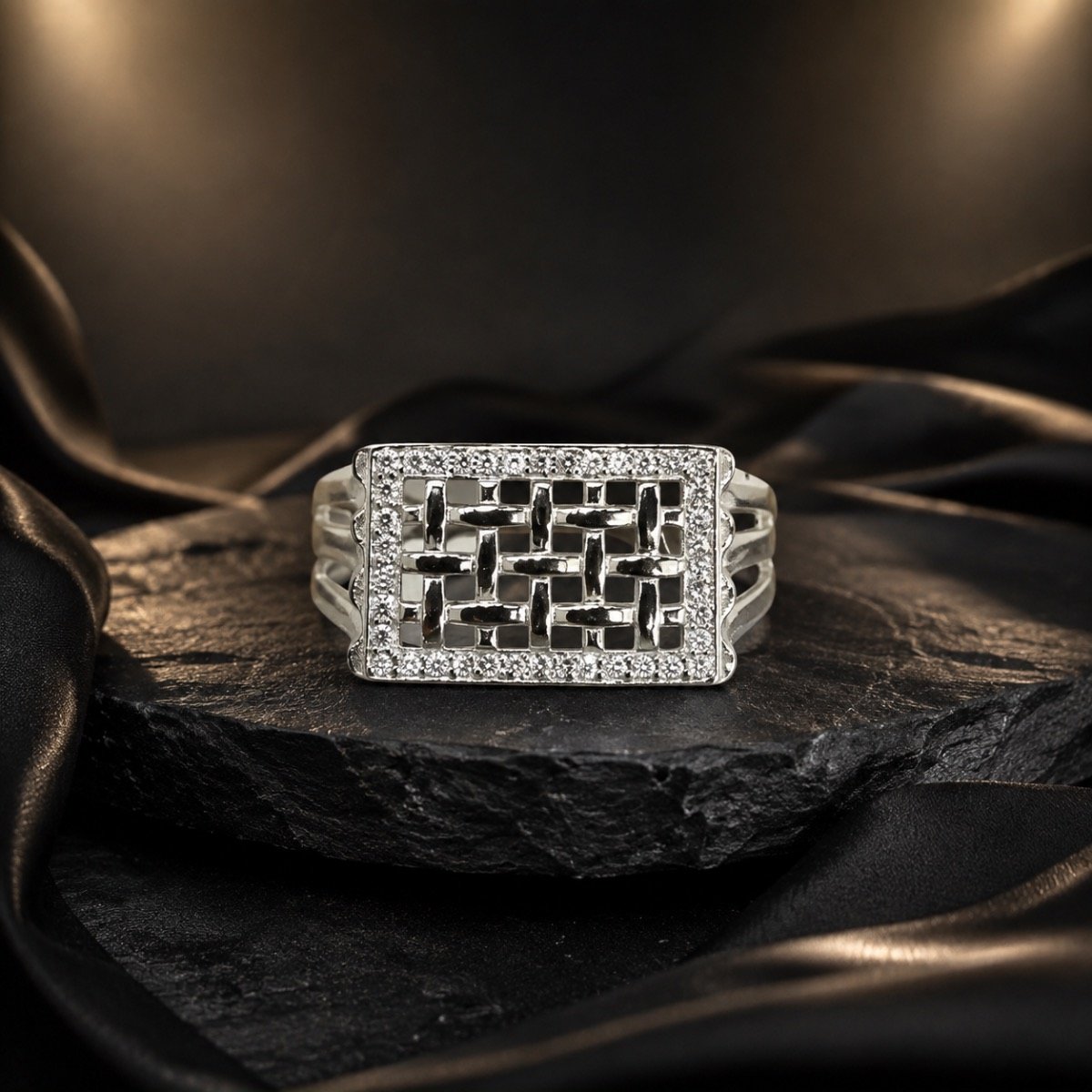 Imperial Maze Silver Ring — 925 sterling silver rings