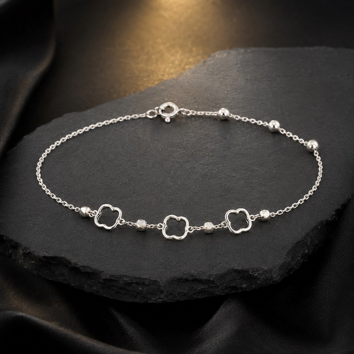 Triple Apple Charm Bracelet — 925 sterling silver bracelets