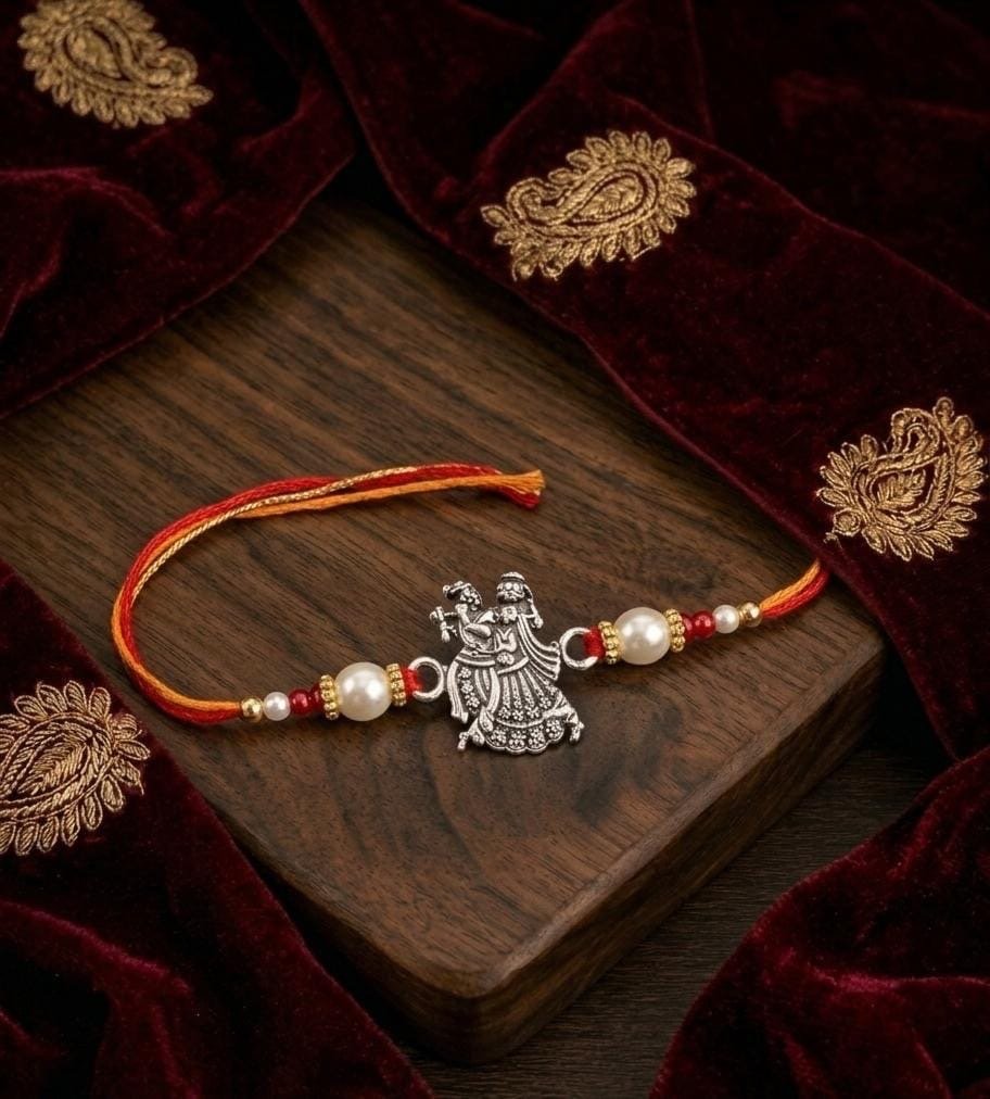 Radha Krishna Prem Rakhi — 925 sterling silver rakhi
