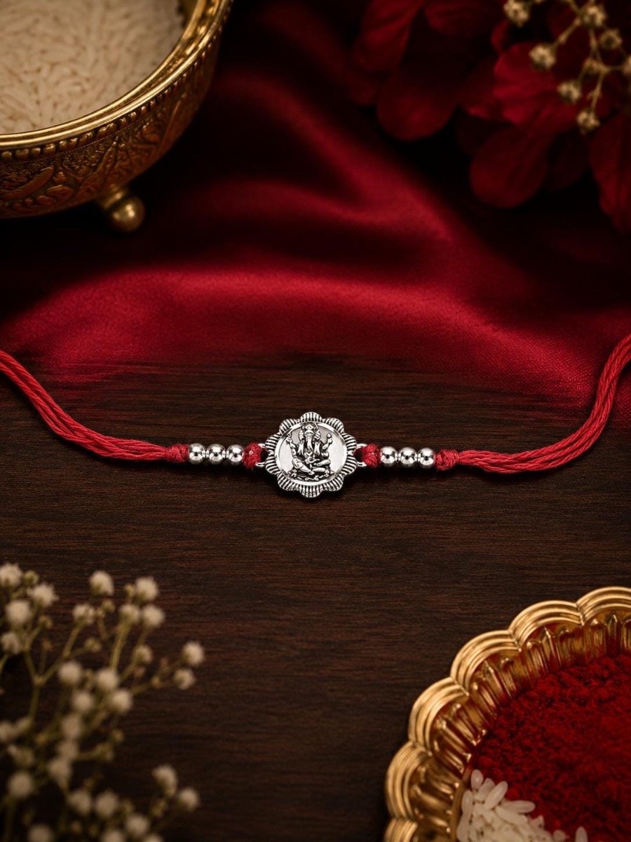 Shree Ganesha Blessing Rakhi — 925 sterling silver rakhi