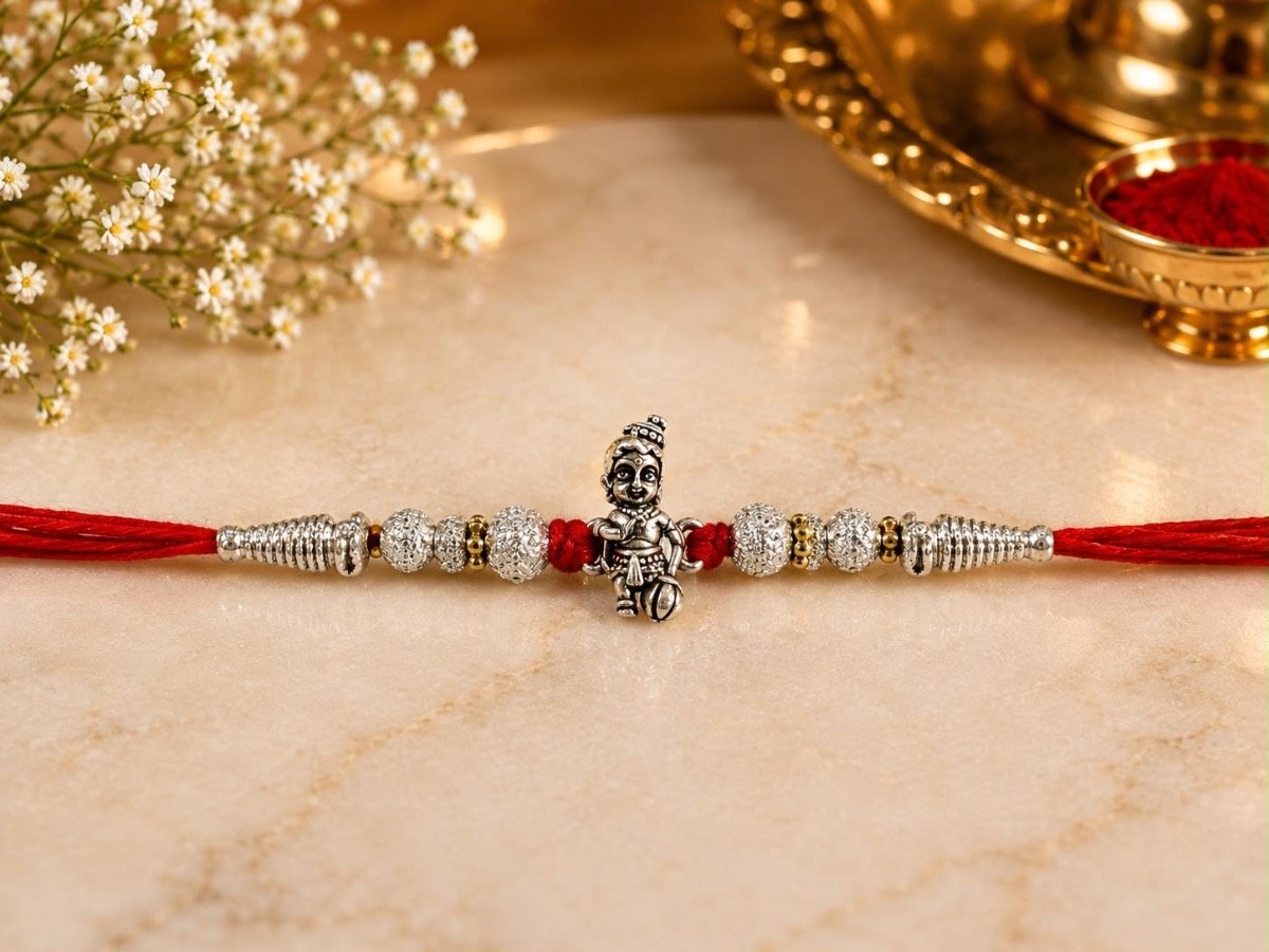 Bal Gopal Divine Blessing Rakhi — 925 sterling silver rakhi