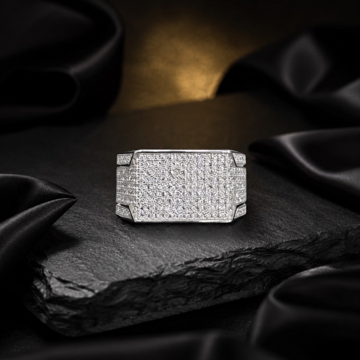 Imperial Micro-Pavé Silver Ring — 925 sterling silver