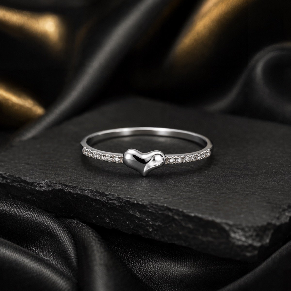 Everlasting Heart Silver Ring — 925 sterling silver rings