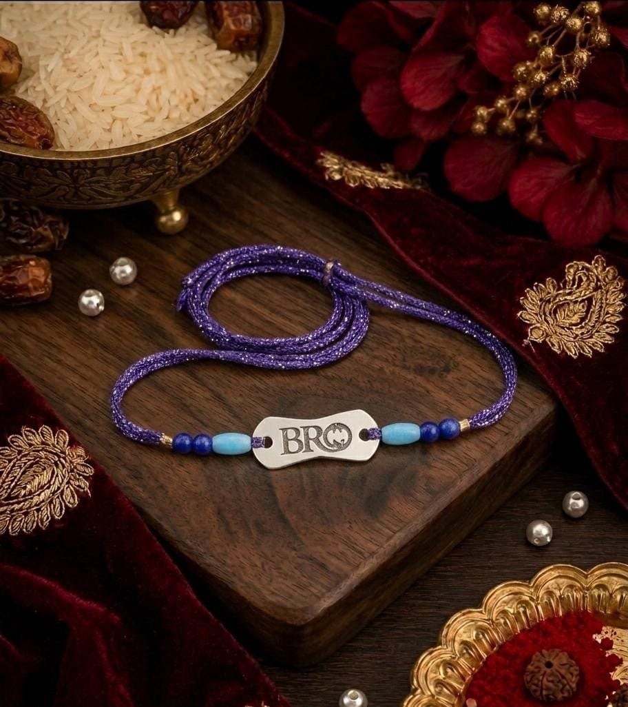 Bro Bond Engraved Rakhi — 925 sterling silver rakhi