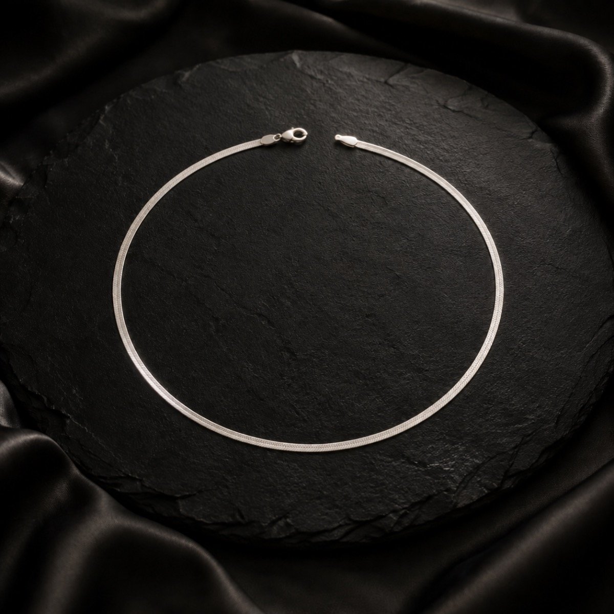 Sleek Flat Silver Anklet — 925 sterling silver anklets